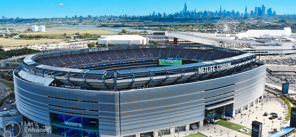 MetLife Stadium em East Rutherford, Nova Jersey, palco da grande final da Copa do Mundo 2026.
