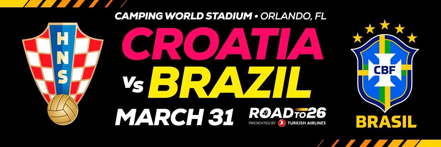 Estádio preparado para o clássico Brasil x Croácia pela Road to 26