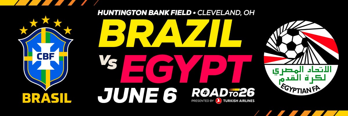 Estádio Huntington Bank Field preparado para Brasil x Egito pela Road to 26